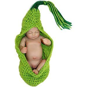 Wamdoll 10" Green Beautiful Newborn Silicone Vinyl Full Body Washable Ba…